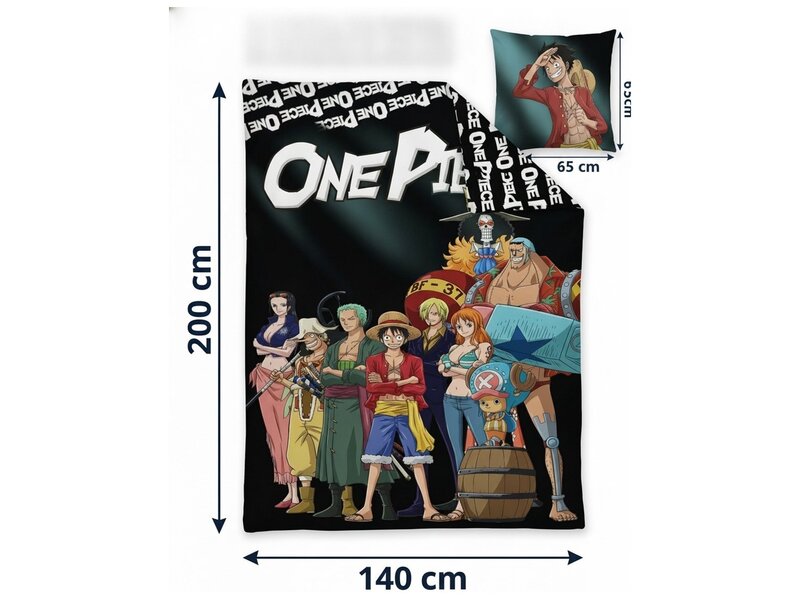 One Piece dekbedovertrek 140x200/65x65cm - Polycotton