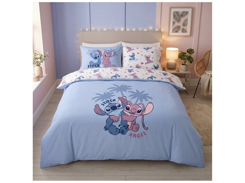 Disney Lilo & Stitch dekbedovertrek 240x220 / 65x65cm - Polycotton