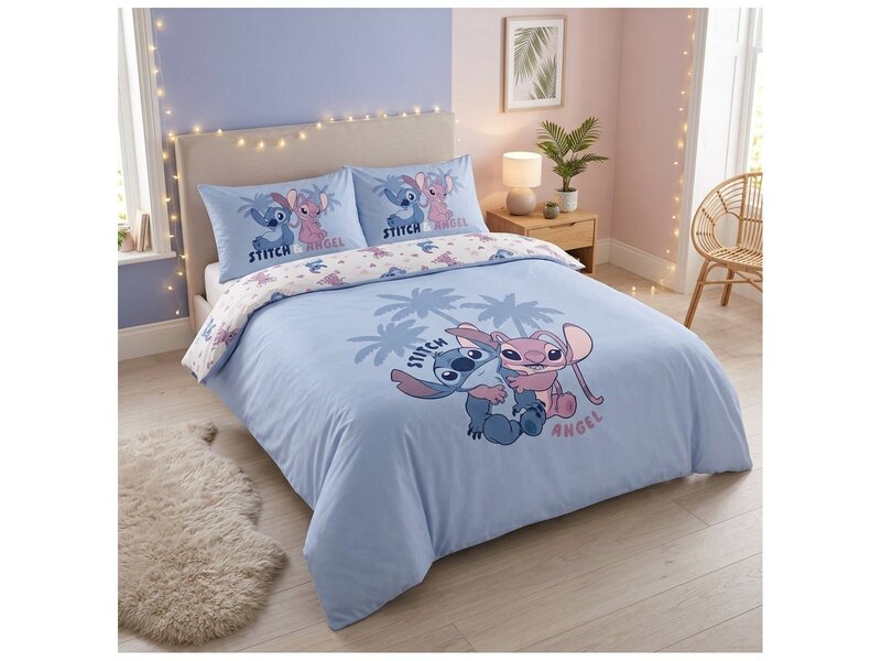 Disney Lilo & Stitch dekbedovertrek 240x220 / 65x65cm - Polycotton