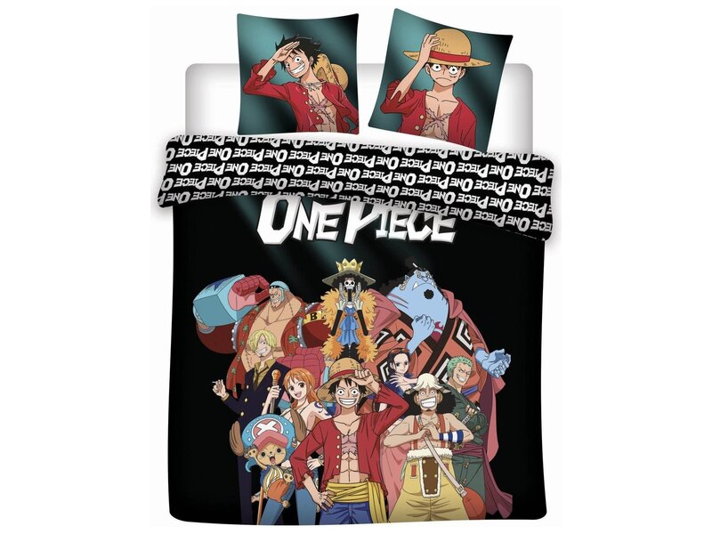 One Piece dekbedovertrek 240x220cm/65x65cm - Polycotton