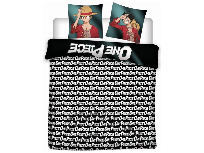 One Piece dekbedovertrek 240x220cm/65x65cm - Polycotton