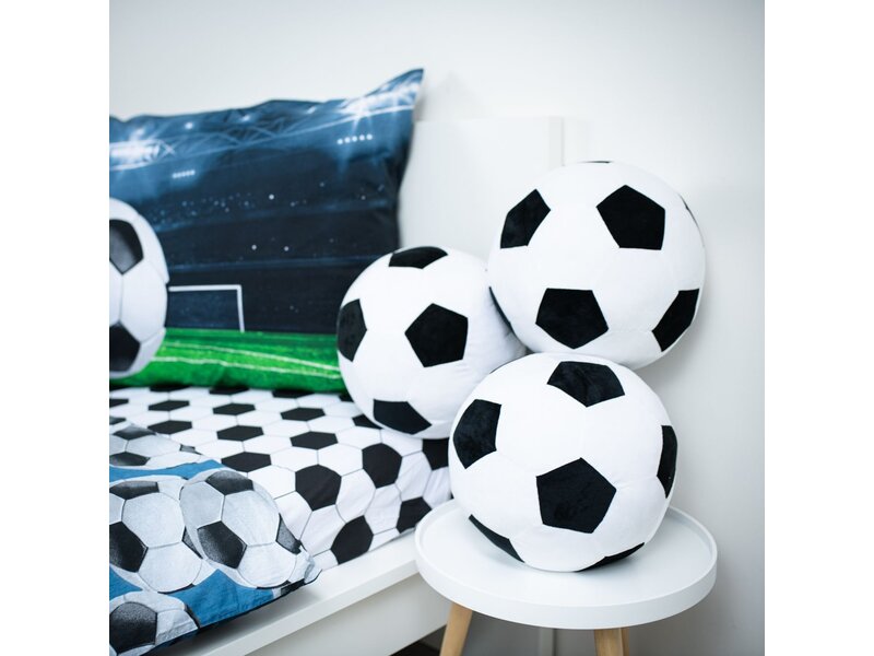 Jerry Fabrics Dekoratives Kissen 3D-Fußball – ca. 30 cm – Polyester