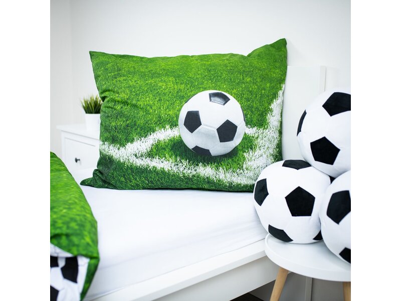 Jerry Fabrics Dekoratives Kissen 3D-Fußball – ca. 30 cm – Polyester