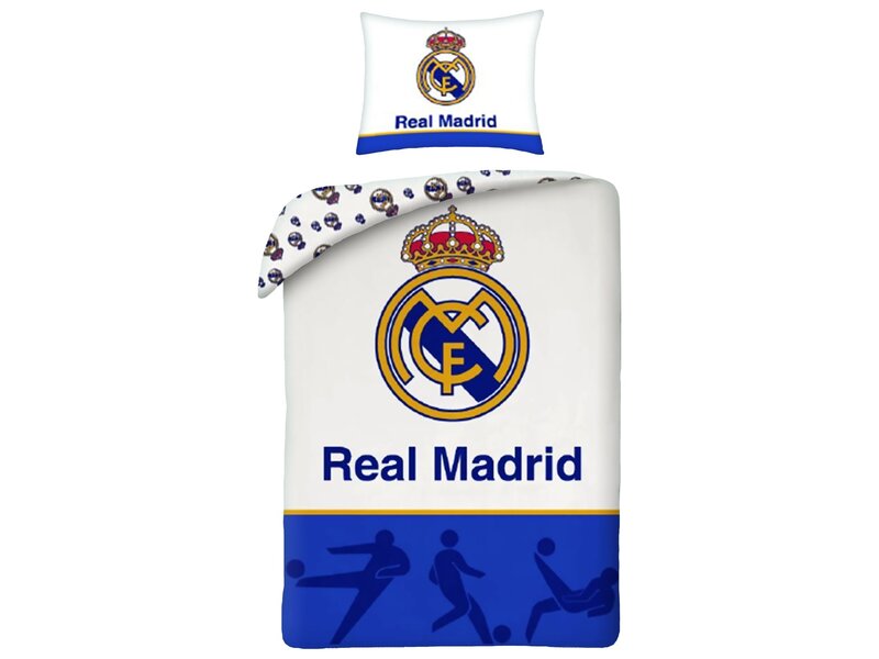 Real Madrid Dekbedovertrek Logo 140x200/70x90cm - katoen