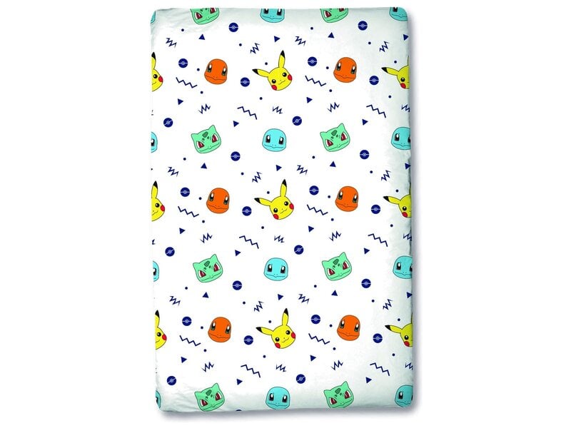 Pokémon Drap-housse classique - 90 x 200 cm - Jersey de coton