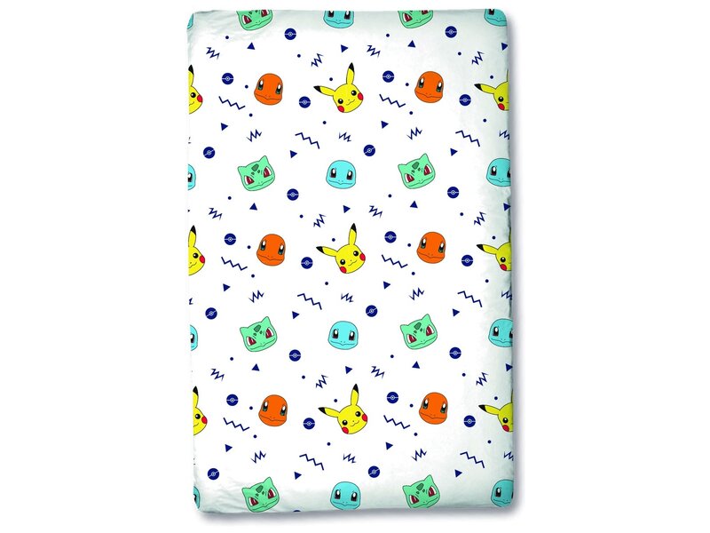Pokémon Klassisches Spannbettlaken – 90 x 200 cm – Baumwolljersey