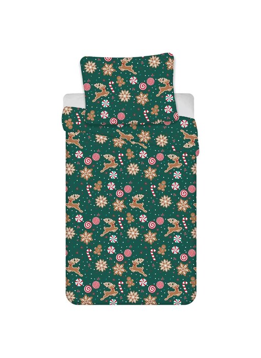 Sweet Home Dekbedovertrek Gingerbread Man Magic 140x200cm Polycotton