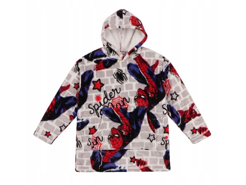 SpiderMan Hoodie-Fleecedecke, Spinne – Kind – Einheitsgröße (7–14 Jahre) – Polyester