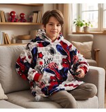 SpiderMan Hoodie-Fleecedecke, Spinne – Kind – Einheitsgröße (7–14 Jahre) – Polyester