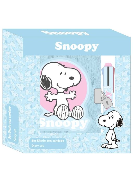 Snoopy dagboek met slot 20cm karton