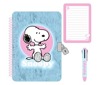 Snoopy dagboek met slot 20cm karton