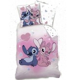 Disney Lilo & Stitch Housse de couette Bisous - 140 x 200 + 63 x 63 cm - Coton
