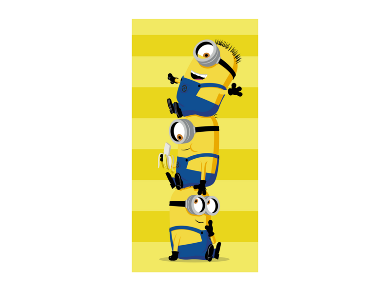 Minions Strandtuch - Turm - 70 x 140 cm - Baumwolle