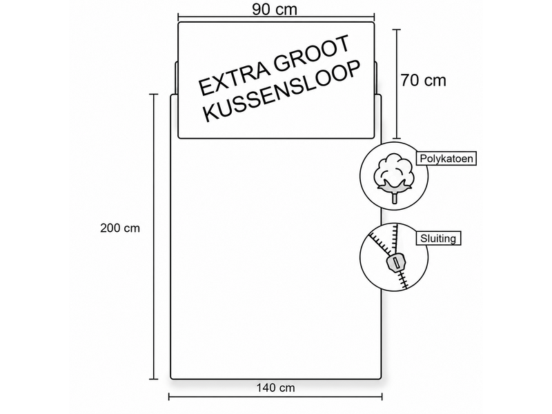 Kerst Dekbedovertrek - Gingerbread Man Magic - 140x200/70x90cm - Polycotton