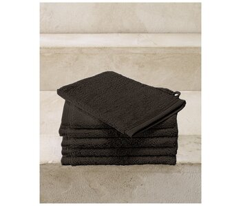 De Witte Lietaer Washandjes Contessa16x21cm katoen anthracite - 6 st.