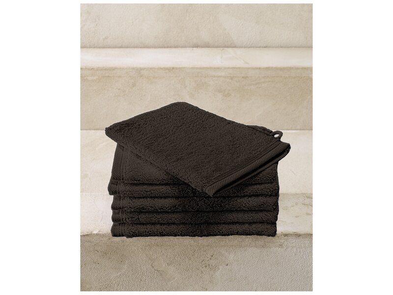 De Witte Lietaer Washandjes 16x21cm - 6 stuks - katoen anthracite