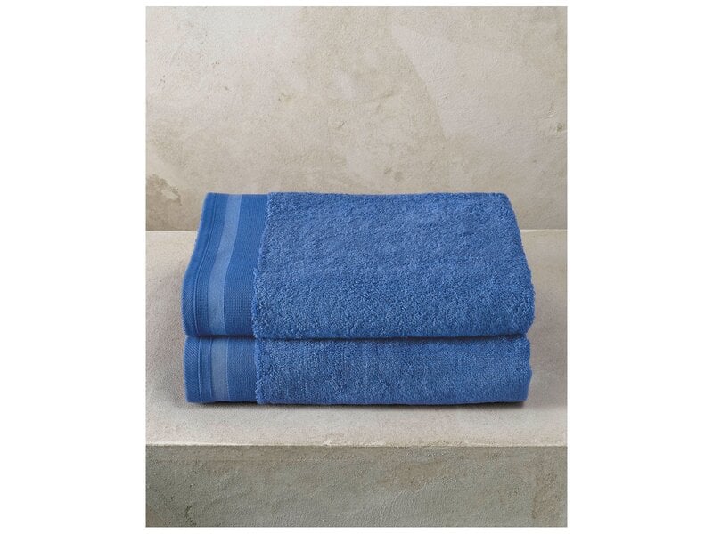 De Witte Lietaer Contessa Duschhandtuch in Denimblau – 70 x 140 cm – 2 Stück – Baumwolle