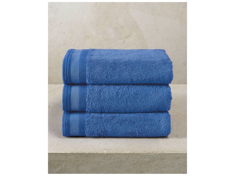De Witte Lietaer Contessa Denimblaue Handtücher – 50 x 100 cm – 3 Stück – Baumwolle
