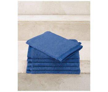 De Witte Lietaer Gants de toilette Contessa Bleu Denim 16x21cm Coton 6 pièces.