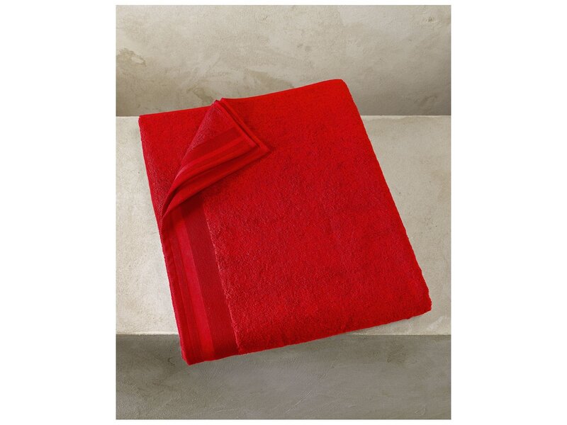 De Witte Lietaer Badetuch Contessa Scarlett Rot - 100 x 150 cm - Baumwolle