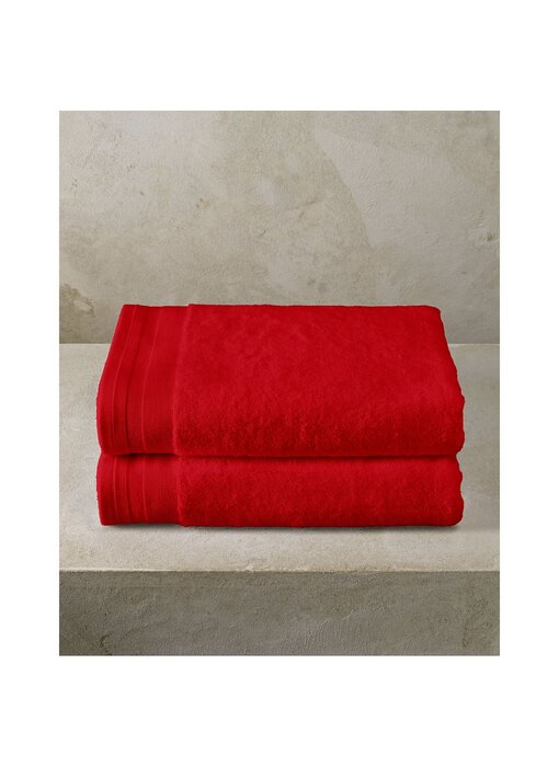 De Witte Lietaer Shower towels Contessa Scarlett Red 70x140cm Cotton 2 pcs.
