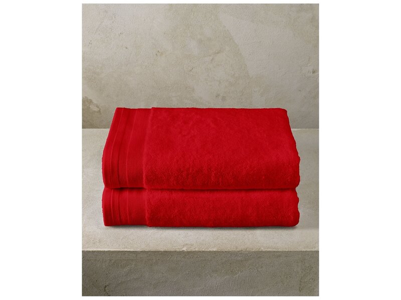 De Witte Lietaer Contessa Scarlett Red Shower Towels - 70x140cm - 2 pieces - Cotton