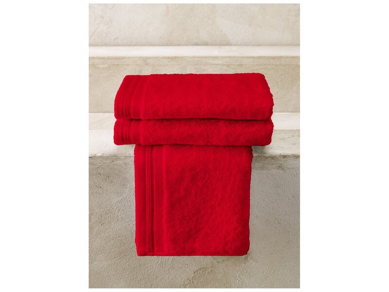 De Witte Lietaer Gastendoekjes Contessa Scarlett Red - 40x60cm - 3 stuks - Katoen