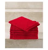 De Witte Lietaer Gants de toilette Contessa Rouge Écarlate - 16 x 21 cm - Coton - Lot de 6