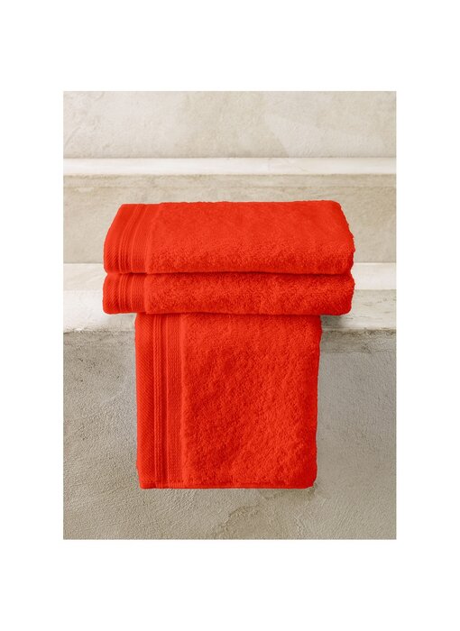 De Witte Lietaer Serviettes d'invités Contessa 40x60cm coton orange épicé 3 pièces.