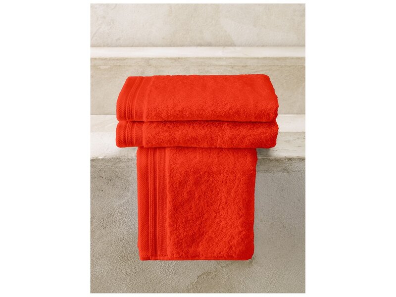 De Witte Lietaer Contessa Gästetücher in würzigem Orange – 40 x 60 cm – 3 Stück – Baumwolle