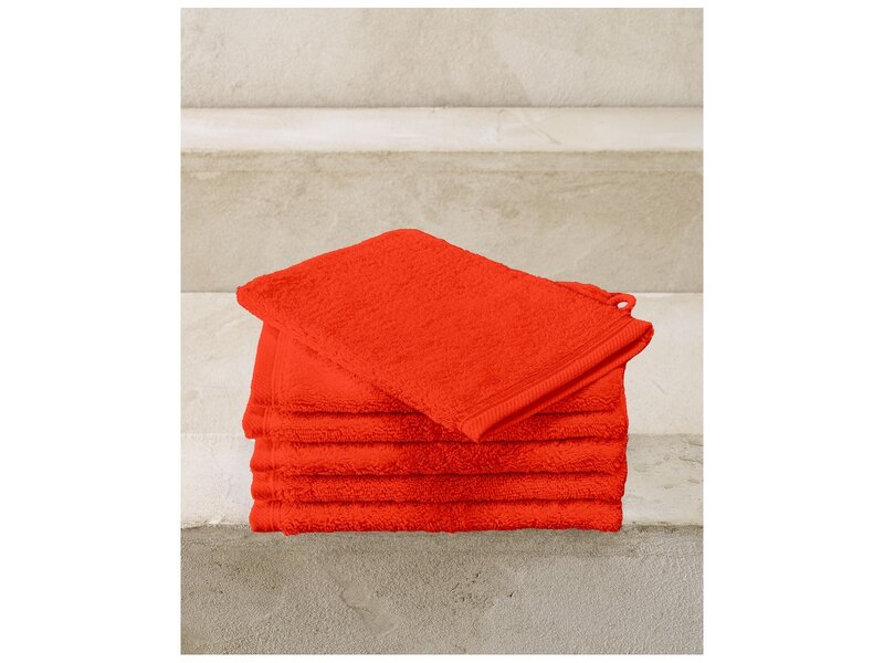 De Witte Lietaer Washandjes Contessa Spicy Orange - 16x21cm - Katoen - 6 stuks