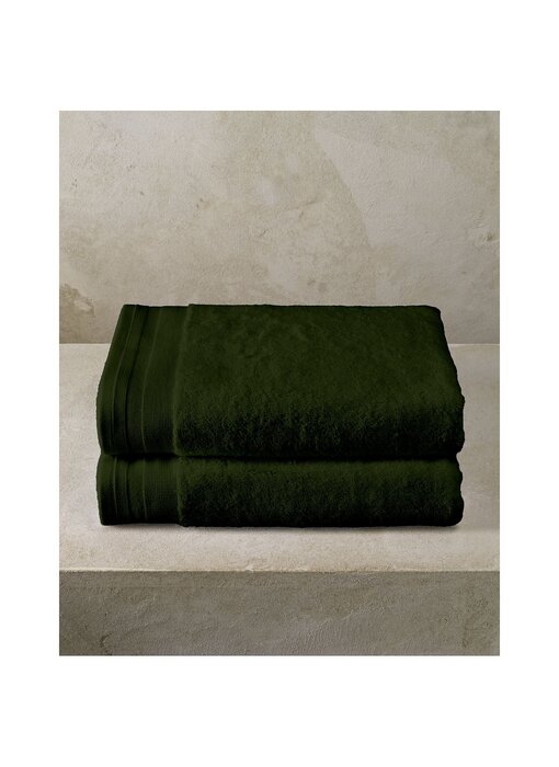 De Witte Lietaer Shower towels Contessa Velvet Moss 70x140cm Cotton 2 pcs.