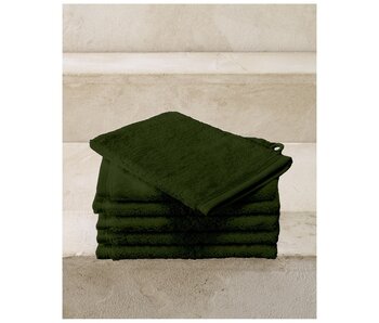 De Witte Lietaer Washandjes Contessa Velvet Moss 16x21cm katoen 6 st.