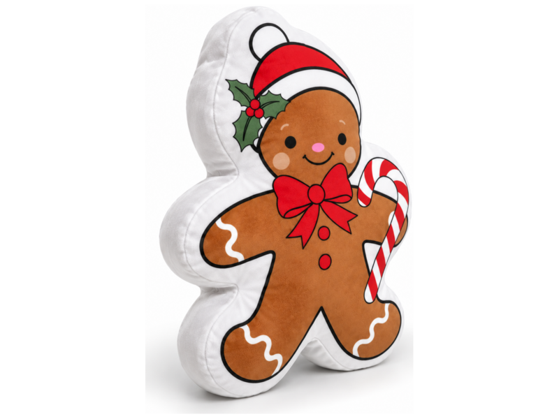 Kerst Gingerbread man Sierkussen 40x29cm Polyester