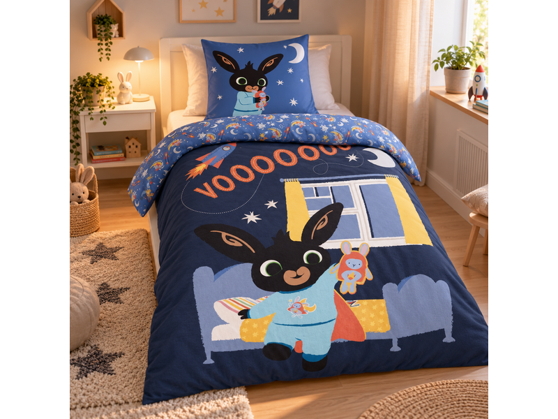 Bing Bunny Dekbedovertrek 140x200cm-65x65cm katoen