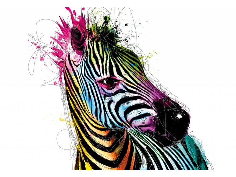 Patrice Murciano Fotobehang Zebra 366x253cm