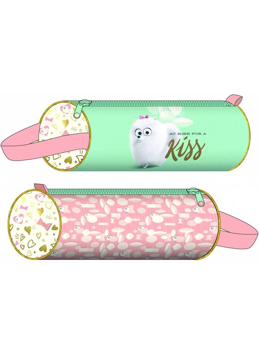 Round Pencil Case Kiss 20x6cm