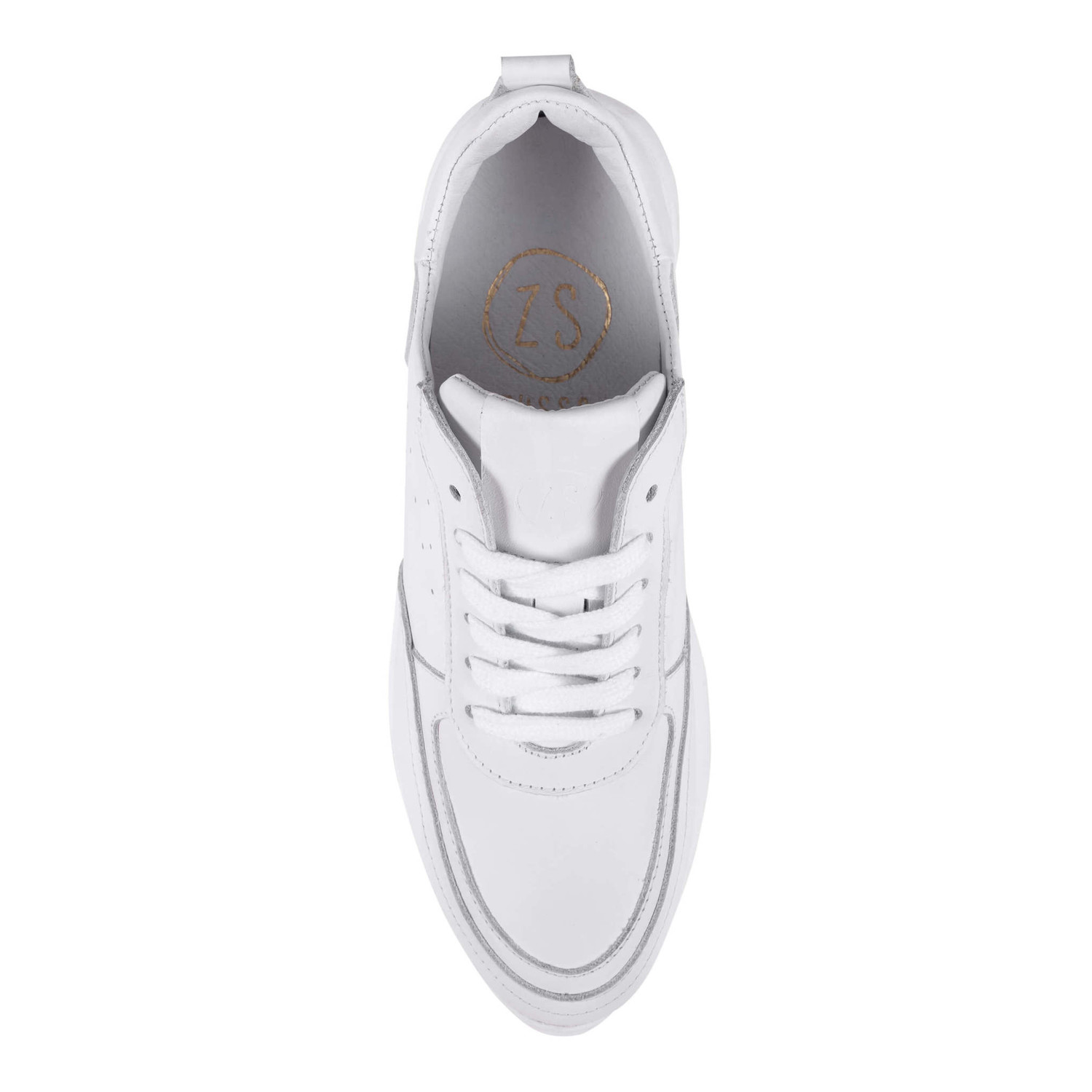 Gave Lederen Sneaker - WIT - Lou Lou Conceptstore