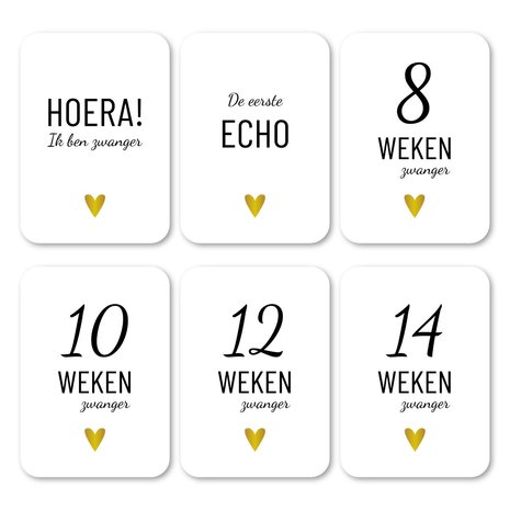 Lifestyle2Love Mijlpaalkaarten - Zwanger