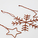 House Doctor Kerstornamenten, Snowflakes & Stars, Koperbruin House Doctor Kerstornamenten, Snowflakes & Stars, Koperbruin