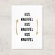 Letters and Lines A6 Kaart Goudfolie | Kus knuffel Letters and Lines A6 Kaart Goudfolie | Kus knuffel