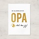 Letters and Lines A6 Kaart Goudfolie | Opa Letters and Lines A6 Kaart Goudfolie | Opa