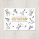 Letters and Lines A6 Kaart Goudfolie | Hiep hiep hiep Letters and Lines A6 Kaart Goudfolie | Hiep hiep hiep