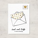 Letters and Lines A6 Kaart Goudfolie | Envelop liefs Letters and Lines A6 Kaart Goudfolie | Envelop liefs