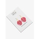 LIET&JOLIET Oorbel blad Selena fuchsia LIET&JOLIET Oorbel blad Selena fuchsia