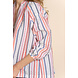 Geisha Bloes streepjes blue/coral - 23242-20 Geisha Bloes streepjes blue/coral - 23242-20