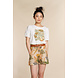 Geisha T-shirt 'Printed leaves' - 22358-25 Geisha T-shirt 'Printed leaves' - 22358-25