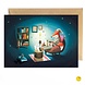 Illustralies Wenskaart - Vosje leest Illustralies Wenskaart - Vosje leest