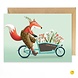 Illustralies Wenskaart - Bloemen bakfiets Illustralies Wenskaart - Bloemen bakfiets