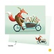 Illustralies Wenskaart - Bloemen bakfiets Illustralies Wenskaart - Bloemen bakfiets